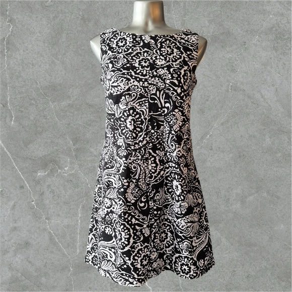 💟Kim Rogers Black and White Floral Dress - Picture 7 of 14